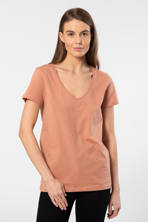 Milano Kısa Kol Derin V Yaka Kadın T-Shirt
