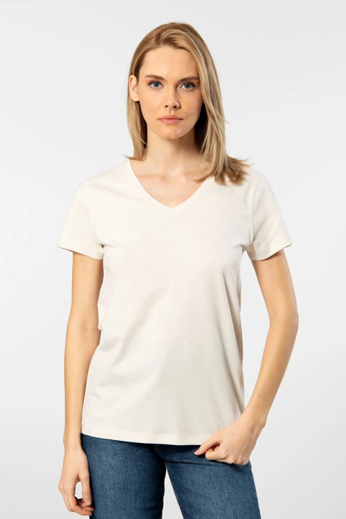 Venice Kısa Kollu V Yaka Kadın T-Shirt