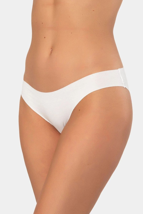 907 Kadın Lazer Kesim Pamuklu Bikini Külot-Beyaz