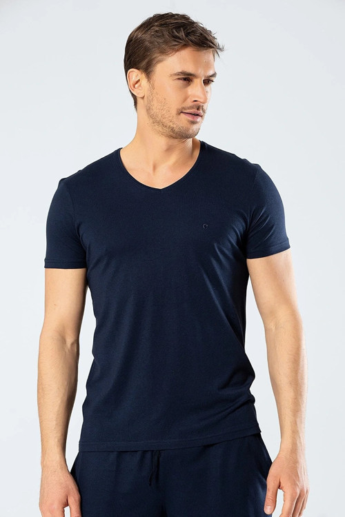 2170 Erkek Modal V Yaka T-Shirt