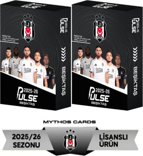 Beşiktaş Pulse Lisanslı Futbolcu Kartları 2 Kutu 20 Adet (2025 - 2026 Sezonu)