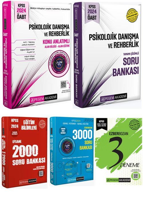 Pegem Akademi  2024 KPSS ÖABT Psikolojik Danışma ve Rehberlik Konu Anlatımı-Soru Bankası-2000+3000 Soru Bankası