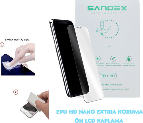 iPhone 7 PLUS Uyumlu NANO Ekran Koruyucu Esnek ULTRA İnce - SANDEX - EPU HD