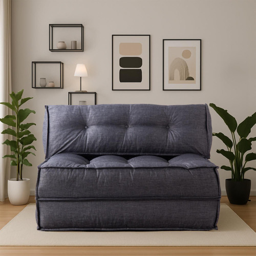 Mocca Keten Çift Kişilik Katlanır Yatak Katlanır Koltuk