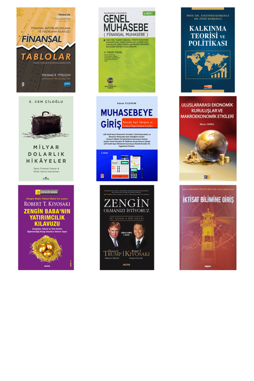Finansal Tablolar... +8 Adet Ekonomi Kitabı