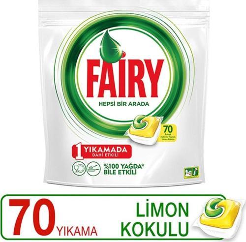 Bulaşık Makinesi Deterjanı Hepsi Bir Arada Limon 70 Yıkama