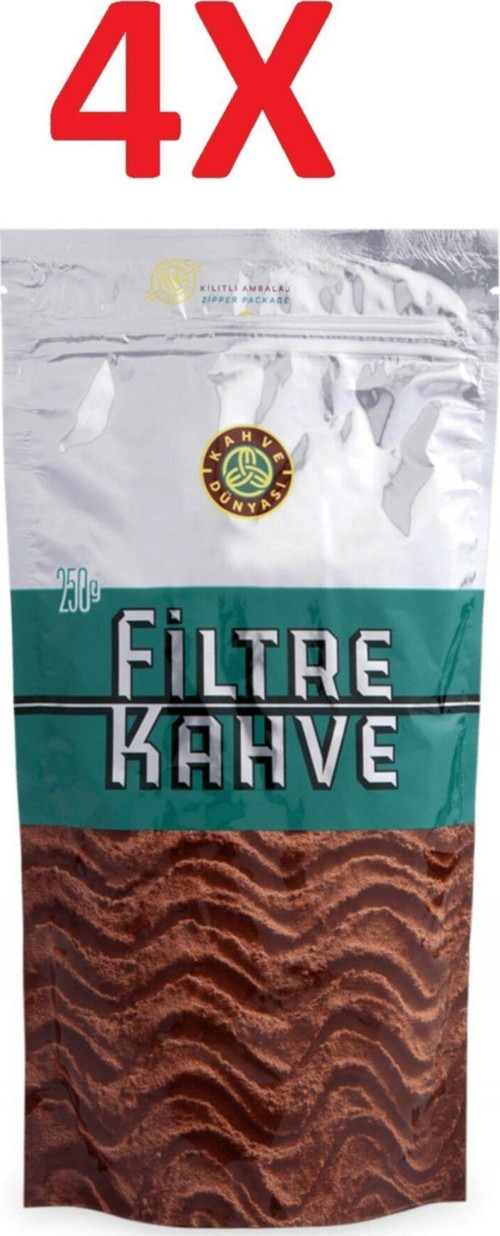 Özel Harman Filtre Kahve 250 Gr X 4 Adet Özel Hava Almayan Kilitli Torba