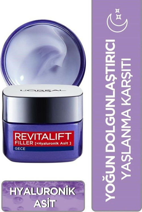 Revitalift Filler Yoğun Dolgunlaştırıcı Yaşlanma Karşıtı Gece Kremi 50Ml - Hyaluronik Asit
