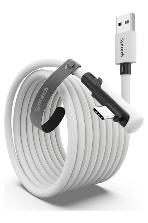 5 M Usb-C Vr Kablo – Quest2/quest Pro/pico 4 Uyumlu Yüksek Hızlı Bağlantı Kablosu BEYAZ