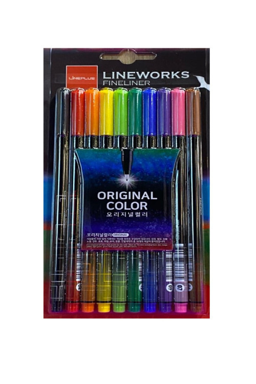 Lineworks Fineliner Orginal Renk Kalem Seti 10 'lu set