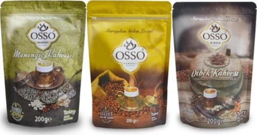 Kahve Seti- Osmanlı Kahvesi 200Grx1Adet +Menengiç Kahvesi 200Grx1Adet +Dibek Kahvesi 200Grx1Adet