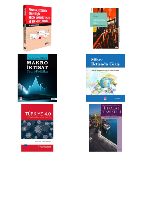 Finansal Krizlerin Tespiti İçin Erken Uyarı S... +5 Adet Ekonomi Kitabı