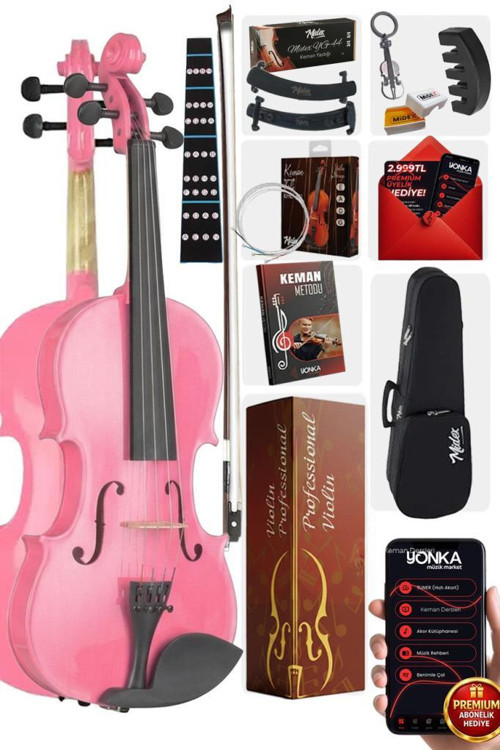 HGA24PİNK-TYS Pembe 1/2 Çocuk Kemanı (8-10 Yaş İçin)