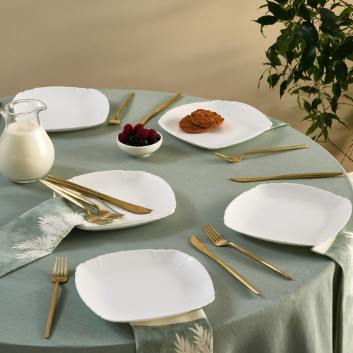 Tonny 6 Parça Opal Pasta Takımı Beyaz 19 cm