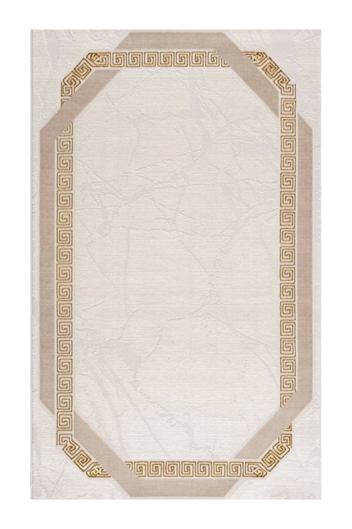 Efsun Modern Salon ve Oturma Odası Halısı - Krem Gold
