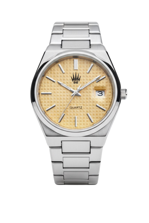 Vortex Silver Yellow Çelik Kol Saati