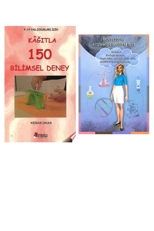 Kağıtla 150 Bilimsel Deney... +1 Adet Eğitim Kitabı