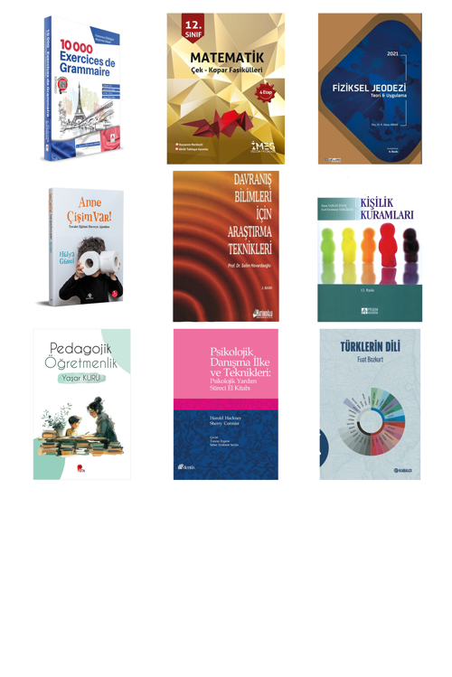 10 000 Exercices De Grammaire - Fransızca Dil... +8 Adet Eğitim Kitabı