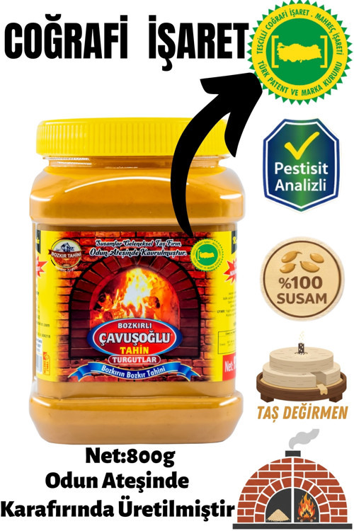 Odun Ateşinde Karafırın Tahin Bozkır Tahini Kepeksiz 800g
