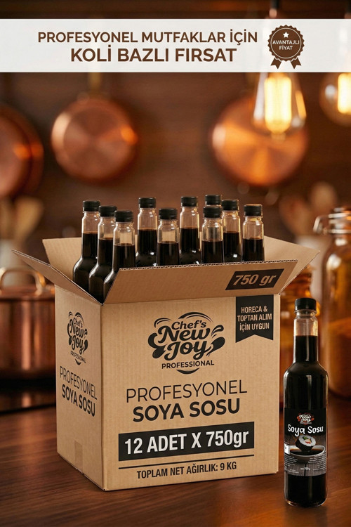 Soya Sosu 750 ML x 12 Adet - 1 Koli (Koli Bazlı Avantaj Paketi)