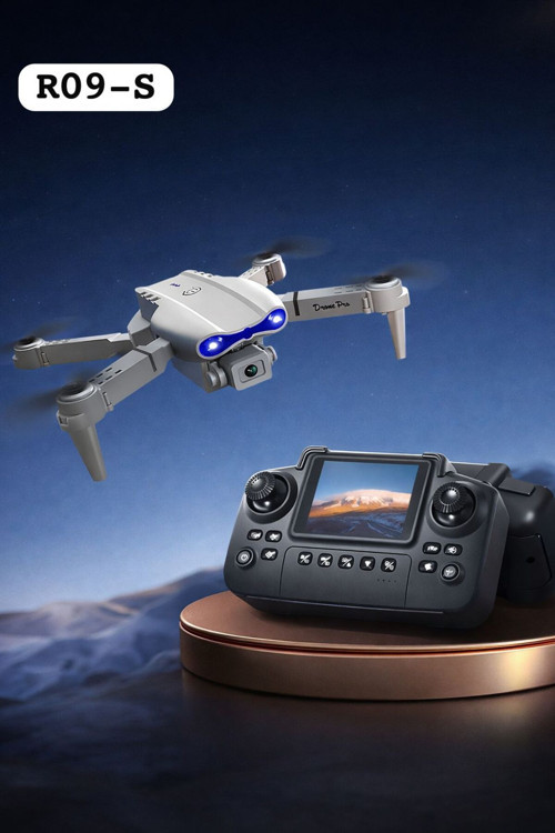 R09-S CİFT BATARYALI TAŞIMA ÇANTALI EKRANLI KUMANDALI DRONE KULAKLIK VE AKILLI BİLEKLİK HEDİYELİ