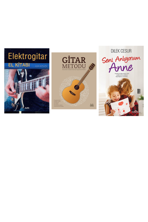 Elektrogitar Elkitabı... +2 Adet Eğitim Kitabı