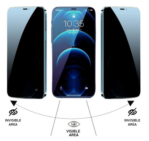 Apple iPhone SE 4 Hayalet Ekran Koruyucu 6D Kırılmaz Cam Gizlilik Korumalı Extra Darbe Koruma Ekranı Tam Kaplar