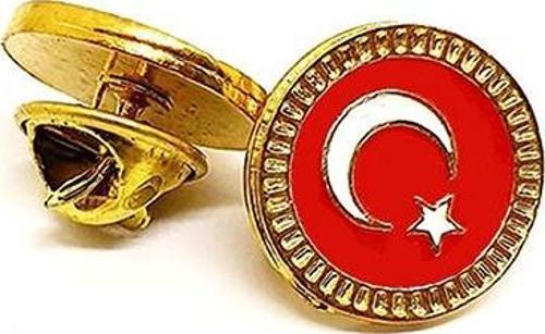 Mineli Yuvarlak Bayrak Rozeti (30'lu)