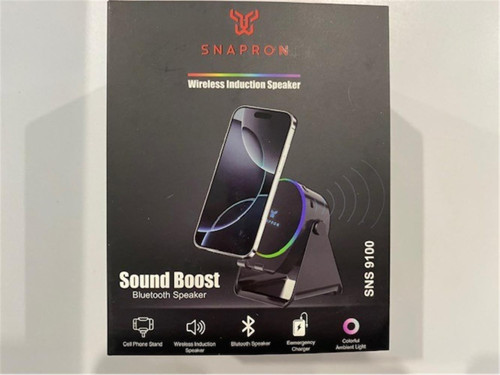 SNS-9100 Siyah (İNDUCTİON Özellikli) RGB Bluetooth Speaker (Phone Stand-Ambient Light)