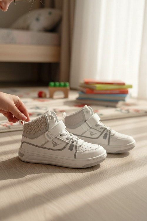 Boğazlı Bilek Destekli ve Cırt Bantlı Modern Çocuk Sneaker