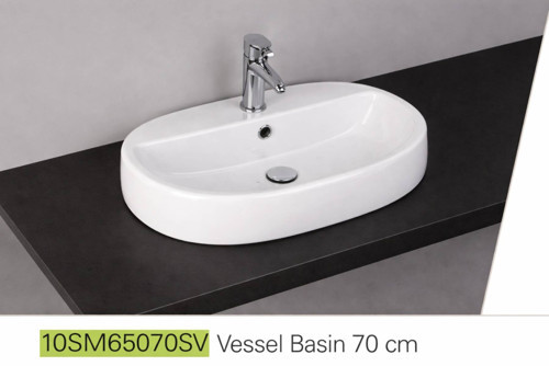 İsvea - Sentimenti Dolap Uyumlu Batarya Delikli Beyaz Lavabo 70 cm - 10SM65070SV