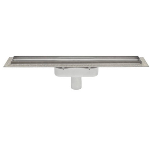 Duş Kanalı T L=300mm Sabit Perfore Çerçeveli Kanal Gövdesi, Dikey Çıkış DN50 - M.90.S2A.004