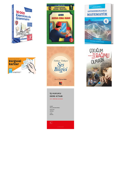 10 000 Exercices De Grammaire - Fransızca Dil... +6 Adet Eğitim Kitabı