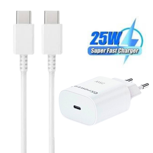 OX POWER SAMSUNG, XİAOMİ VE TÜM ANDROİD CİHAZLAR İÇİN TYPE-C HIZLI ŞARJ ADAPTÖRÜ + ŞARJ KABLOSU 25W