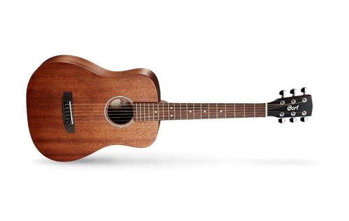 Cort Ad Mını M Op 3/4 Ölçek Akustik Gitar - Gig Bag Dahil (başlangıç/orta Seviye) | Tüm Gövde Maun Ahşap, Kompakt 3/4 Bo