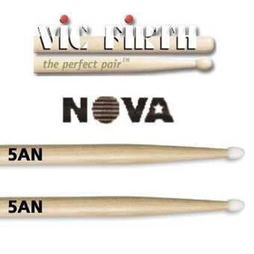 N5AN Nova 5A Naylon Uçlu Hickory Baget (Ekonomik Seri) | Amerikan Hickory Ağacı, Dayanıklı Naylon Uç, Dengeli
