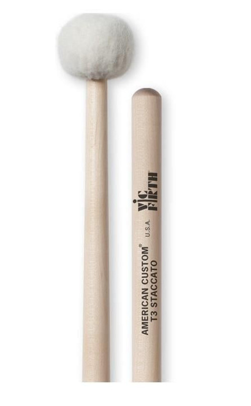 VT3 American Custom Timpani Mallet (Staccato) | Akçaağaç Sap - Sert Keçe - Net Vuruş