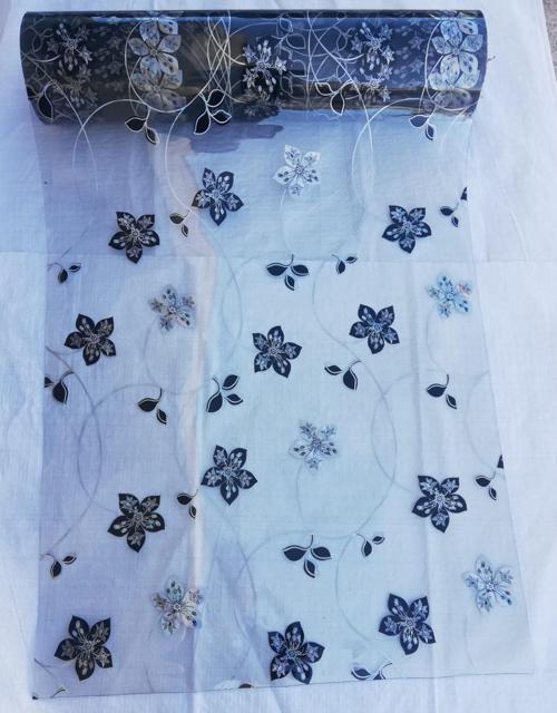 ŞEFFAF DESENLİ  80cm x 200cm MASA ÖRTÜSÜ 1.7mm KALIN PVC KAYMAZ MASA ÖRTÜSÜ ŞEFFAF GÜL