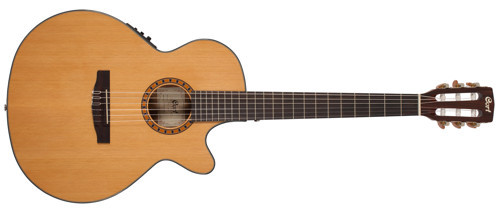 Cec7 Elektro Klasik Gitar Naturel | Doğal Parlaklıkta İnce Kesik Gövdeli İspanyol