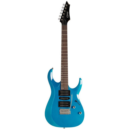 Cort X200CBL Elektro Gitar | Parlak Mavi - HH Manyetik