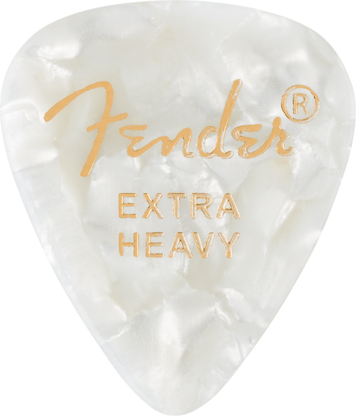1980351605 351 Premium Extra Heavy Gitar Penası (White Moto) | Beyaz İnci Klasik Görünüm 351 Formu ile Her Tarza