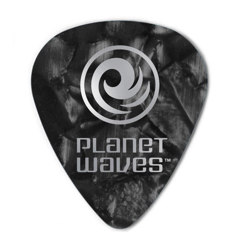 Planet Waves 1CBKP4-100 Selüloit Pena Black Pearl Medium (100'lü Paket) | Siyah Sedefli - Dengeli - Ekonomik