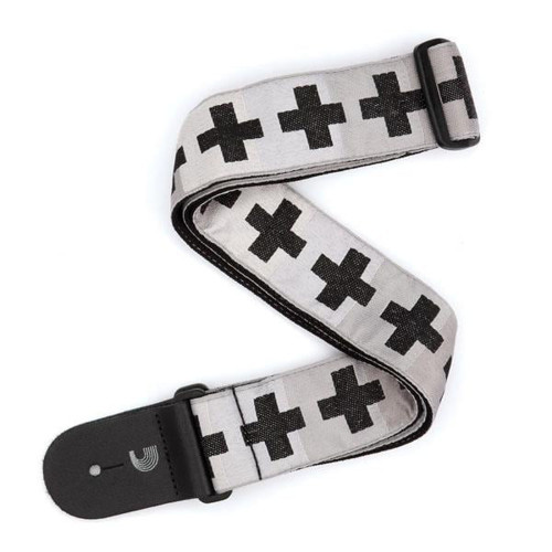 Planet Waves T20W1509 Woven Gitar Askısı - Checkered Crosses (Aksesuar) | Yüksek Kaliteli Jakarlı Dokuma, Damalı Haç Des
