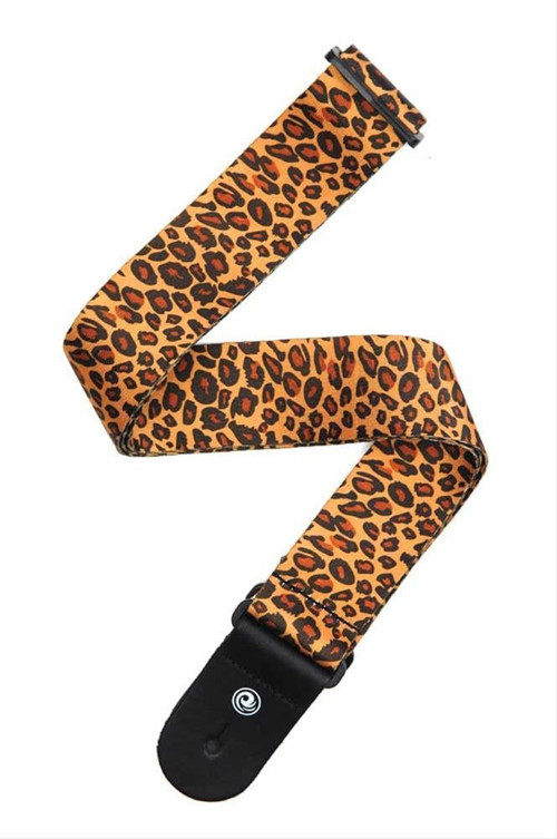Planet Waves 50H08 Gitar Askısı Leopard (5 cm) | Vahşi Tasarım - Yumuşak Doku - Güvenli