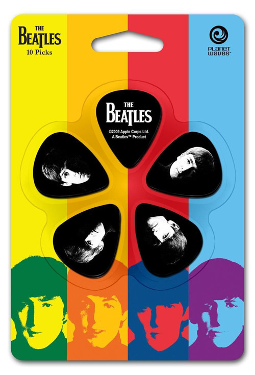 Planet Waves 1CBK4-10B2 Beatles Meet The Beatles Pena Medium (10'lu Paket) | Beatles Görselli - Klasik - Dengeli