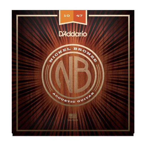 D'Addario NB1047 Nickel Bronze Akustik Gitar Tel Seti - 10-47 Extra Light (Profesyonel) | Kaplanmamış Premium Alaşım, Gi