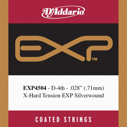 D'Addario EXP4504 Pro-Arte Klasik Gitar Tek Teli - D/Re Notası (Aksesuar) | Hard Tension, Kaplamalı Gümüş Sarım, Uzun Öm