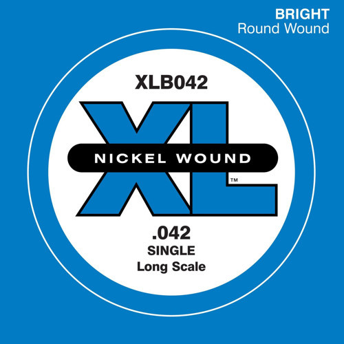 D'Addario XLB042 XL Nickel Wound Bas Gitar Tek Teli - 0.042 İnç (Aksesuar) | 0.042 İnç Kalınlık, Karakteristik XL Nickel