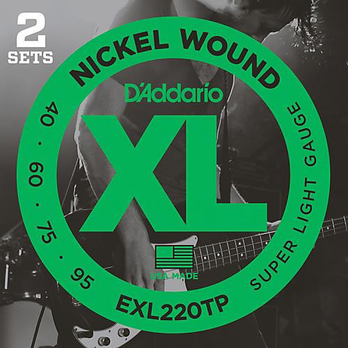 D'Addario EXL220TP XL Nickel Serisi Bas Gitar Tel Seti (Super Light - 40-95 - Long Scale)