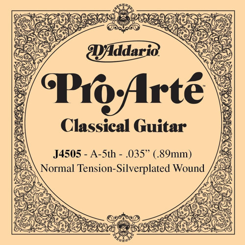 D'Addario J4505 Pro-Arte Klasik Gitar Tek Tel (A-La - Normal Tension - Gümüş Sarım)